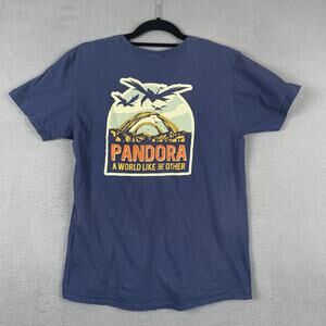 Disney Pandora Shirt Mens Medium Blue Avatar World Like No Other Graphic Park
